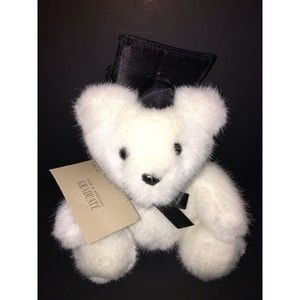 Hallmark 7” White Stuffed Plush Bear Graduate Cap Tassel New